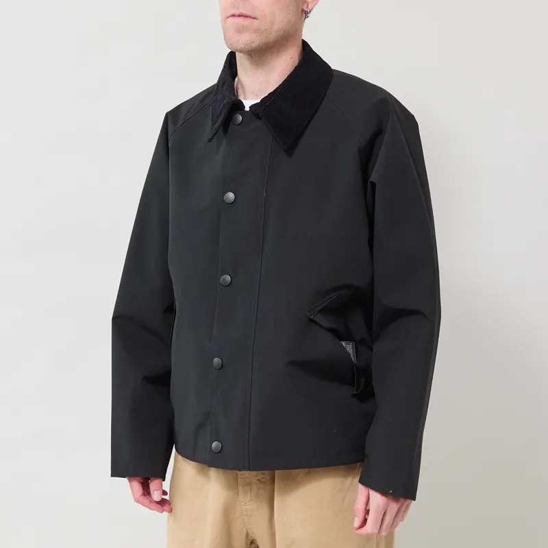 Barbour Oversized Reversible Transporter Jacket Black-1