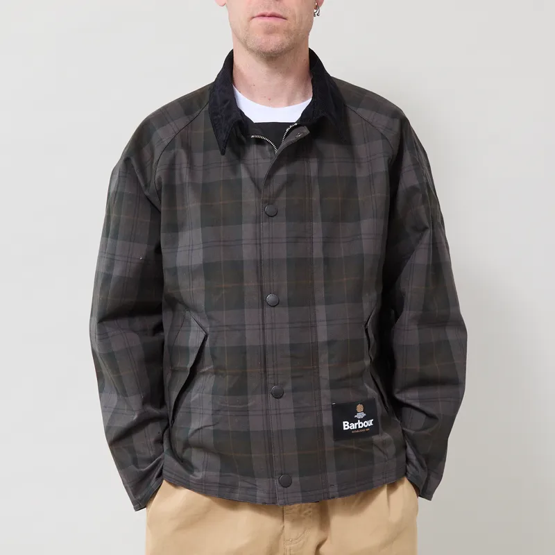 Barbour Oversized Reversible Transporter Jacket Black