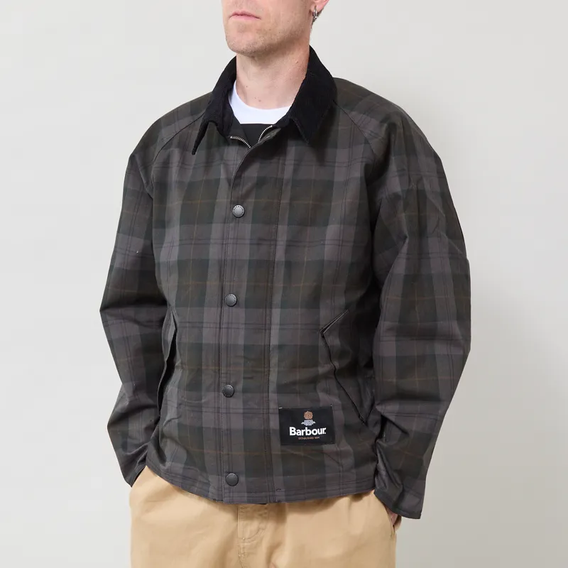 Barbour Oversized Reversible Transporter Jacket Black-2