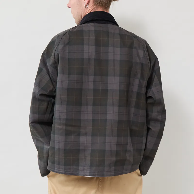Barbour Oversized Reversible Transporter Jacket Black-4