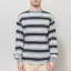 No Problemo Jacquard Stripe Long Sleeve T Shirt Black