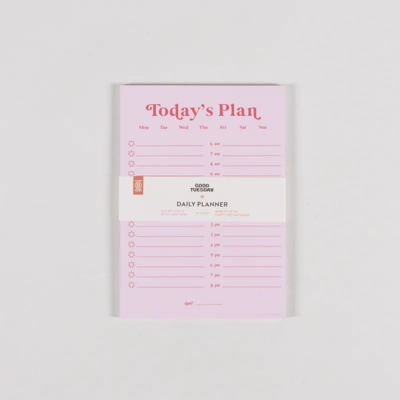 Good Tuesday A5 Daily Planner Pad Pink Red-1