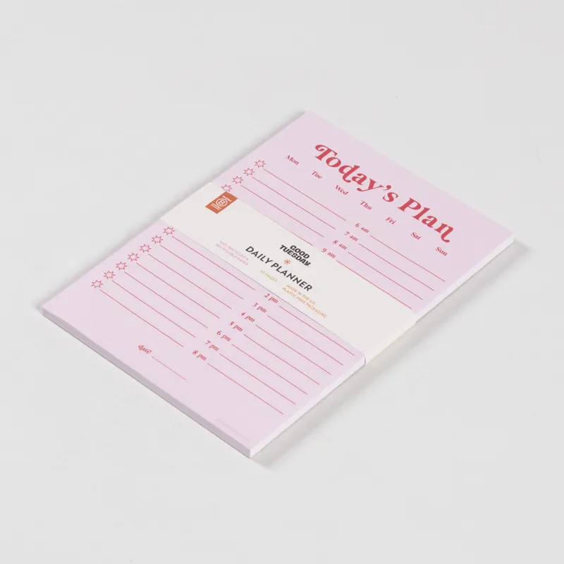 Good Tuesday A5 Daily Planner Pad Pink Red
