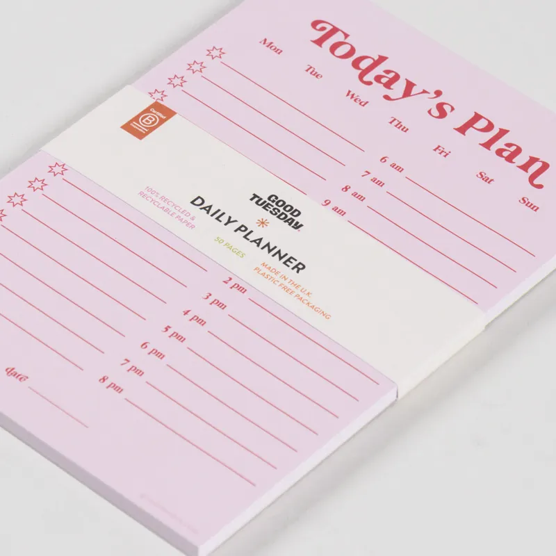 Good Tuesday A5 Daily Planner Pad Pink Red-2