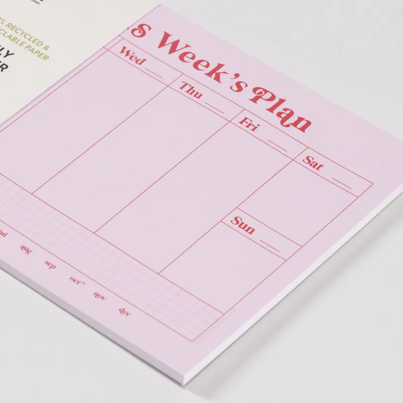 Good Tuesday A4 Weekly Planner Pad Pink Red-4