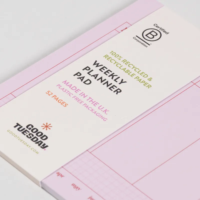 Good Tuesday A4 Weekly Planner Pad Pink Red-5