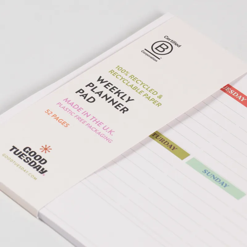 Good Tuesday A4 Weekly Planner Pad Pale Pink-3