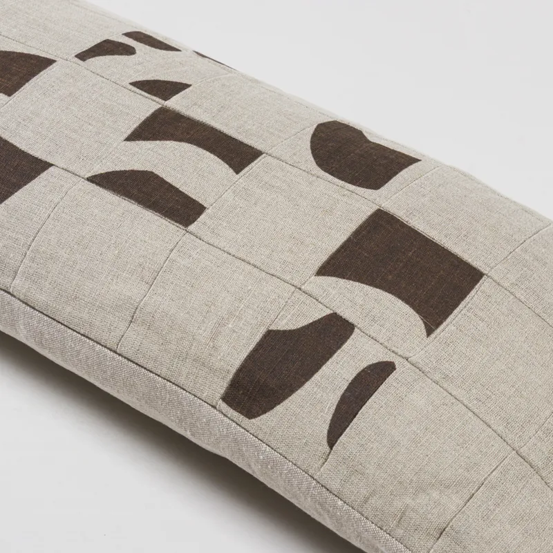 HKLIVING Natural Patched Cushion Beige-2