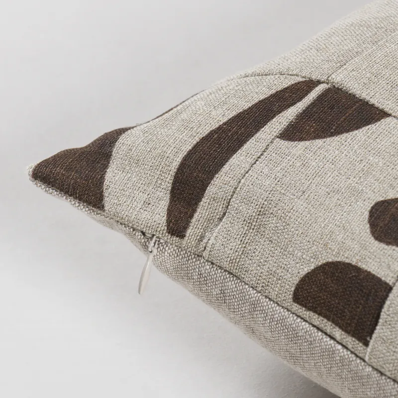 HKLIVING Natural Patched Cushion Beige-4