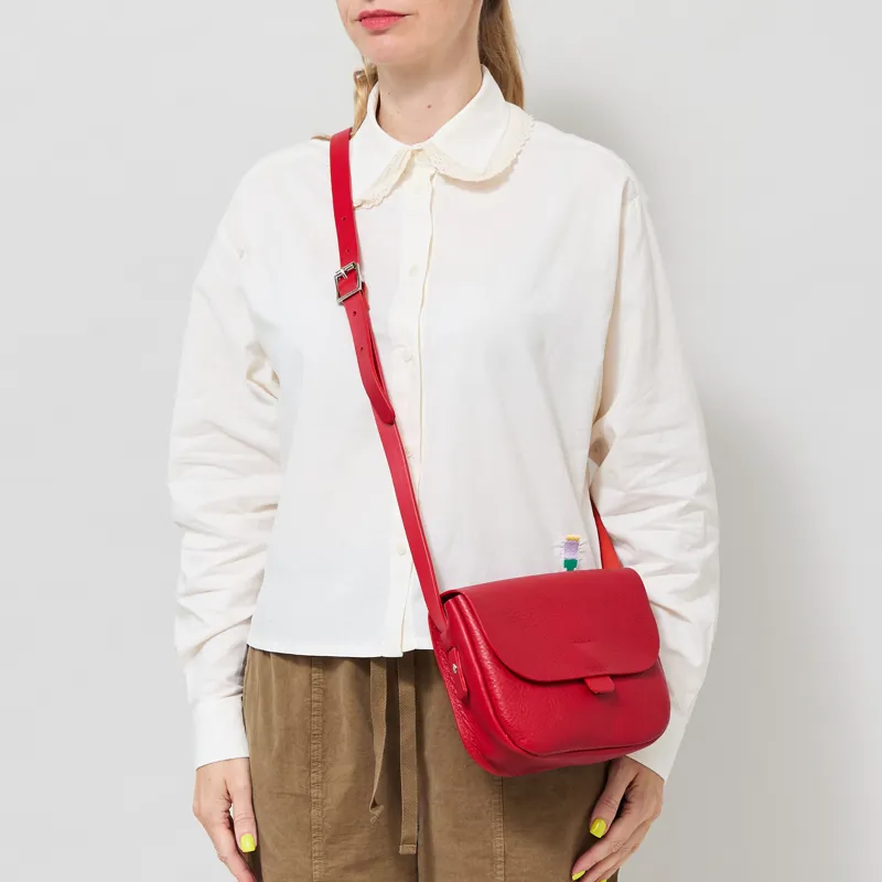 Kate Sheridan Womens Orbed Tab Bag Ruby-1