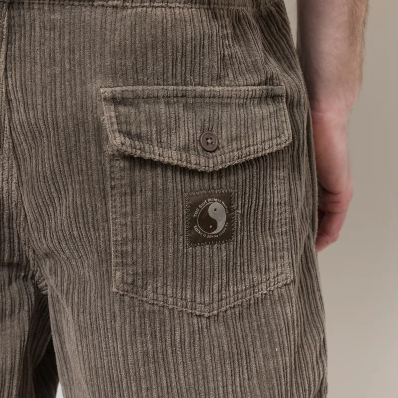 T and C Surf Corduroy Beach Shorts Brown-4