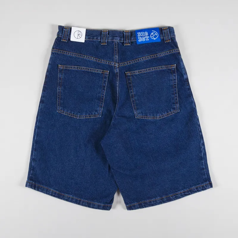Polar Skate Co. Mens Big Boy Baggy Denim Shorts Dark Blue