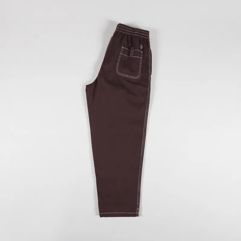 Polar Skate Co. Mens Surf Pants Trousers Contrast Chocolate White