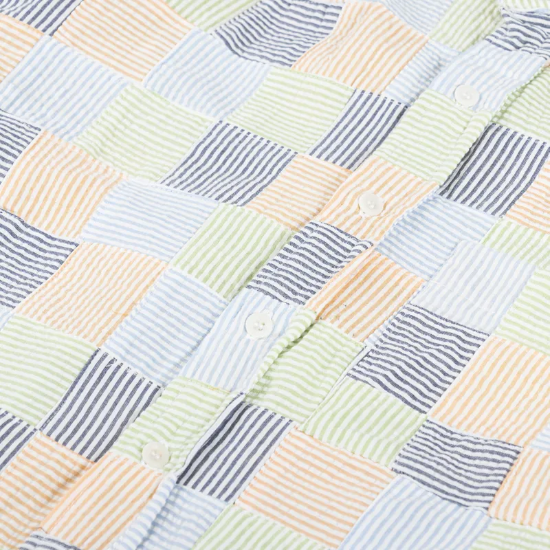 Cafe Mountain Patchwork Seersucker Heritage Shirt Crazy Patchwork-4