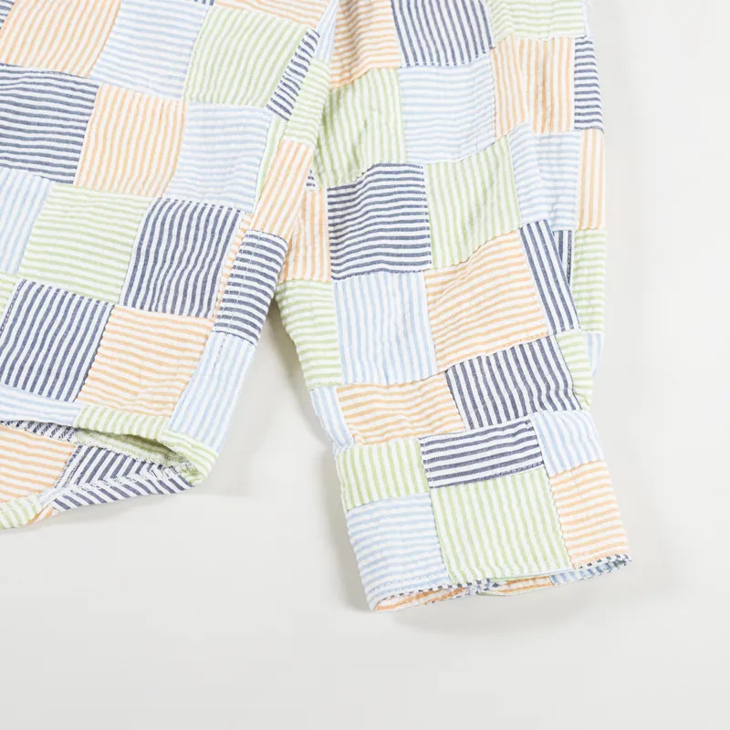 Cafe Mountain Patchwork Seersucker Heritage Shirt Crazy Patchwork-6