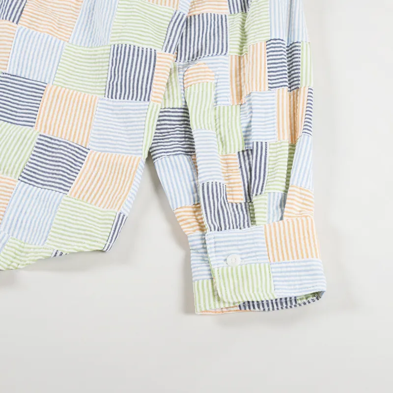 Cafe Mountain Patchwork Seersucker Heritage Shirt Crazy Patchwork-5