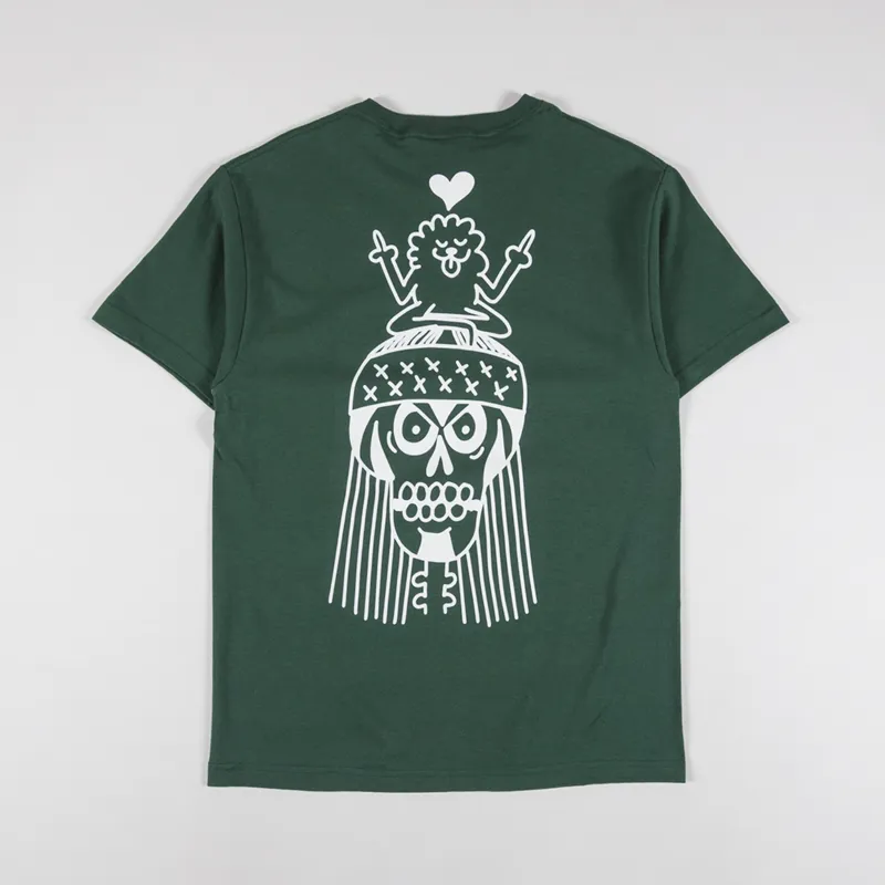 The Quiet Life Jay Doodle T Shirt Hunter Green