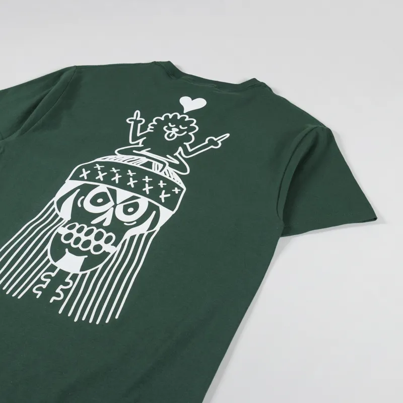 The Quiet Life Jay Doodle T Shirt Hunter Green-2