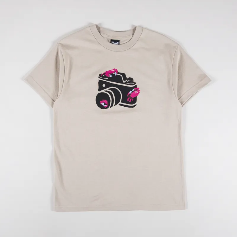 The Quiet Life Camera Crabs T Shirt Sand