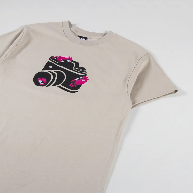 The Quiet Life Camera Crabs T Shirt Sand-1