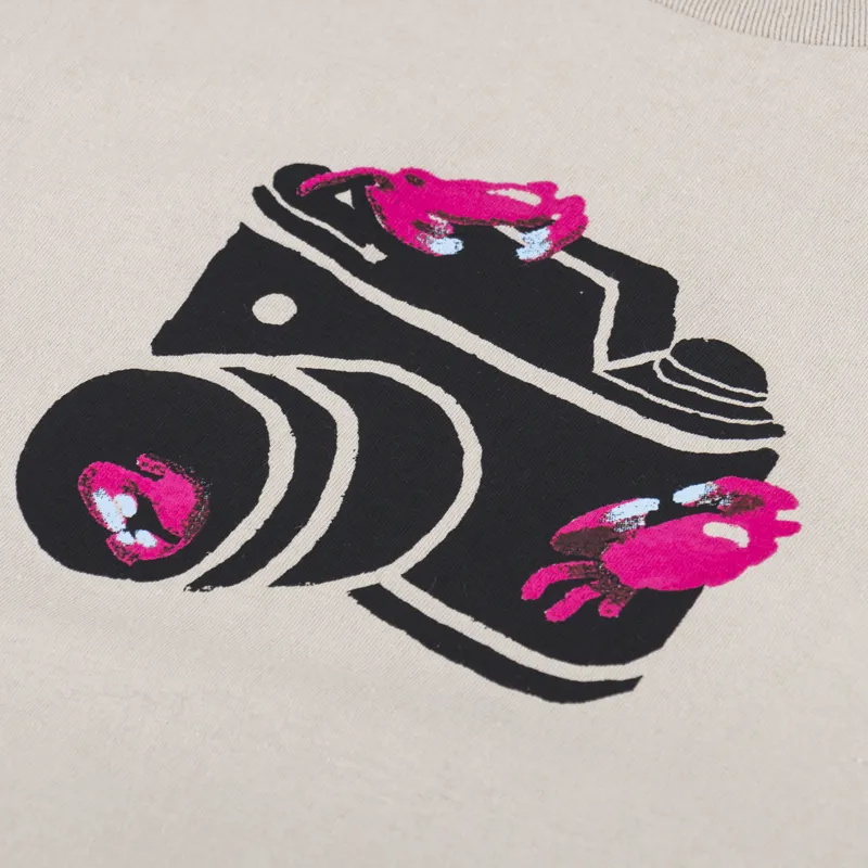 The Quiet Life Camera Crabs T Shirt Sand-2