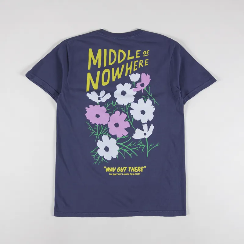 The Quiet Life Lonely Palm Middle Of Nowhere T Shirt Navy