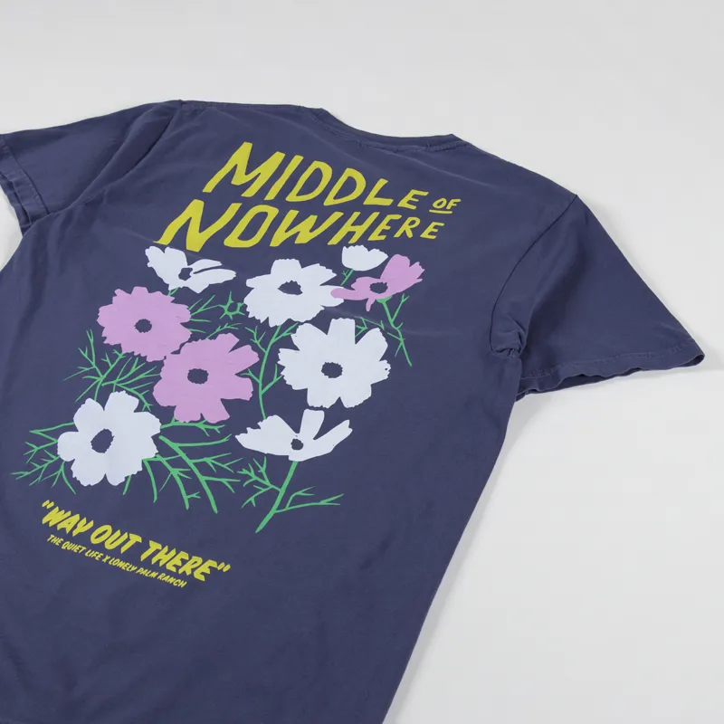 The Quiet Life Lonely Palm Middle Of Nowhere T Shirt Navy-2