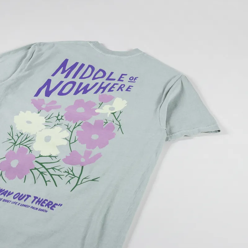 The Quiet Life Lonely Palm Middle Of Nowhere T Shirt Sage Green-2
