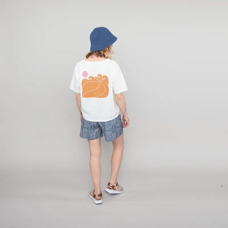 Patagonia Womens Sunrise Rollers Organic Easy Cut T Shirt Birch White-2