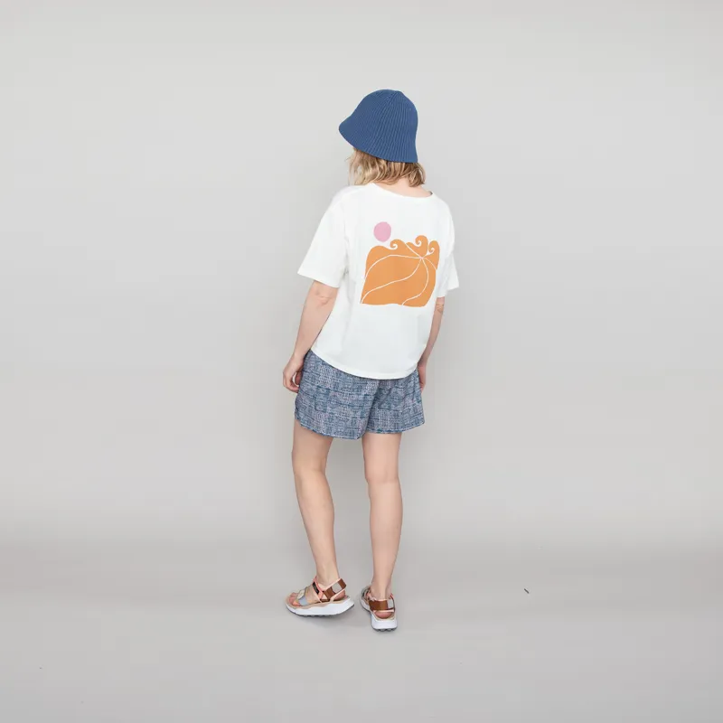 Patagonia Womens Sunrise Rollers Organic Easy Cut T Shirt Birch White-4