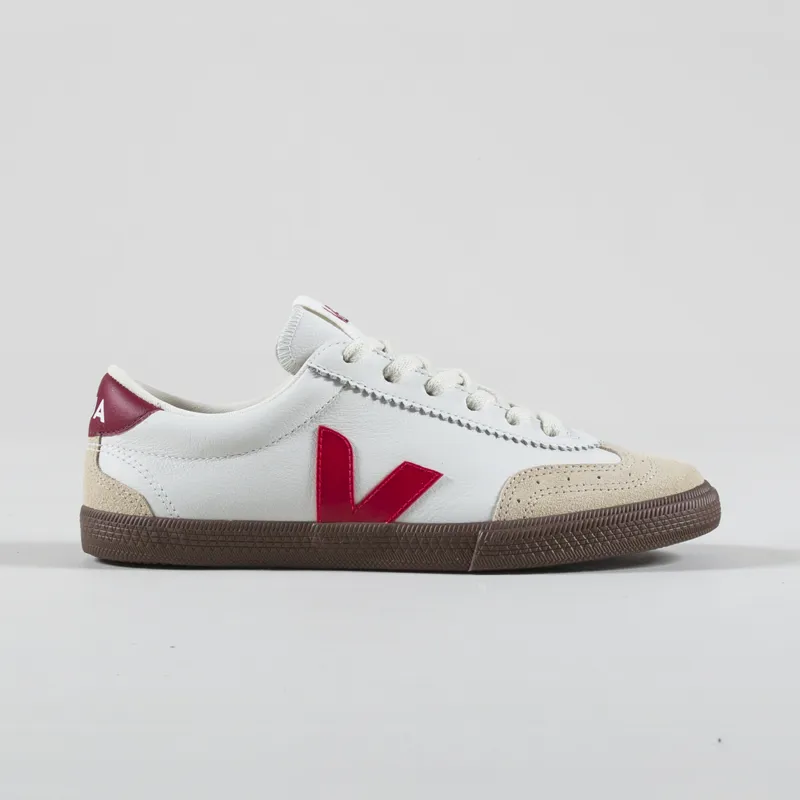 Veja Womens OT Leather Volley Shoe White Pekin Bark-2