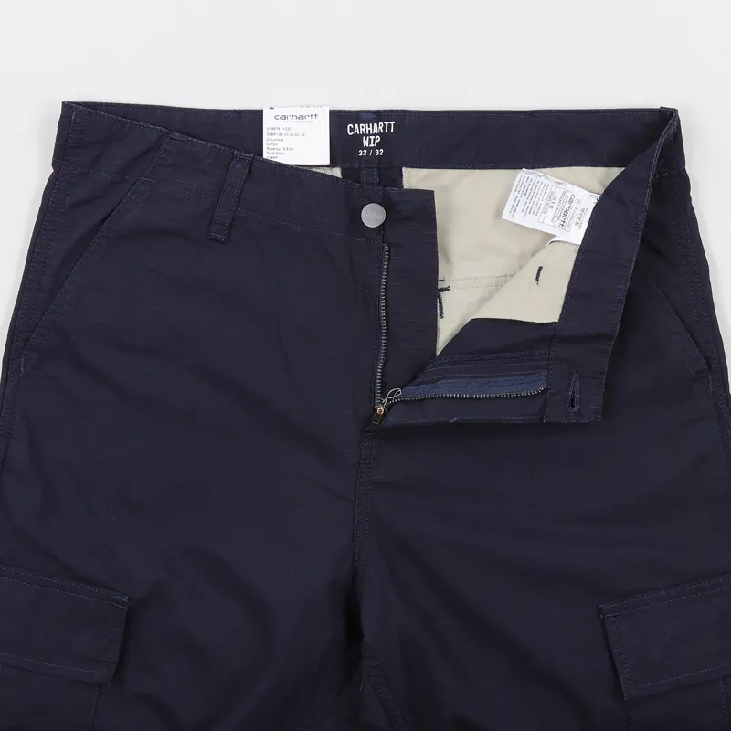 Mens Carhartt Regular Fit Cargo Pants Trousers Navy Blue Ripstop £65.00