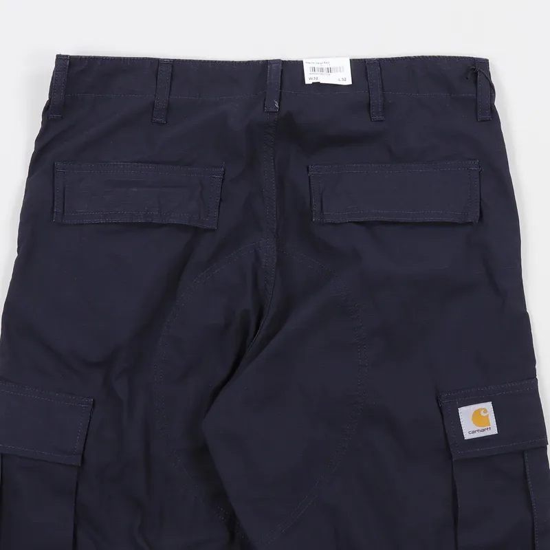 Mens Carhartt Regular Fit Cargo Pants Trousers Navy Blue Ripstop £65.00