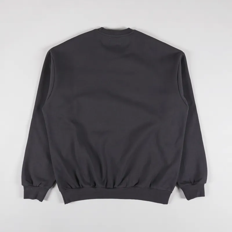 Butter Goods Mens Sweat Rounded Logo Crew Sweatshirt Washed