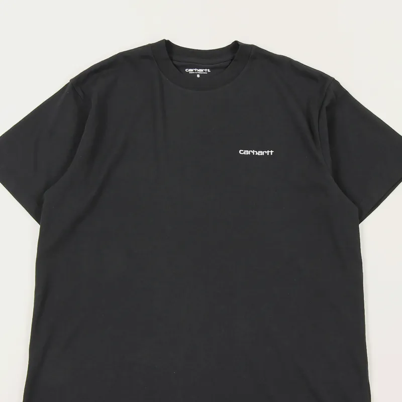 Carhartt WIP Script Embroidery T Shirt Black White