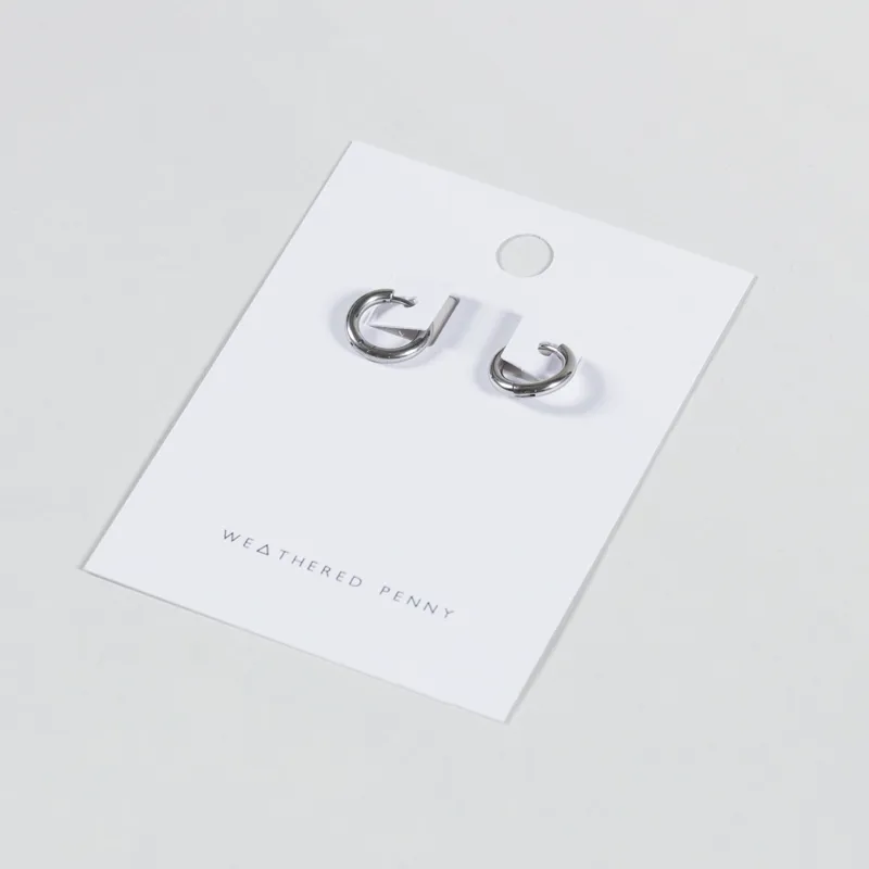 A Weathered Penny Womens Silver Madison Hoop Earrings