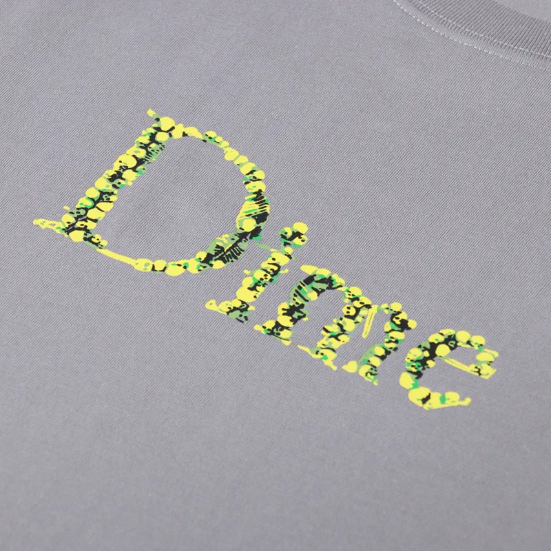 Dime Classic Skull T Shirt Charcoal-2