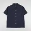 Portuguese Flannel Atlantico Camp Collar Shirt Navy
