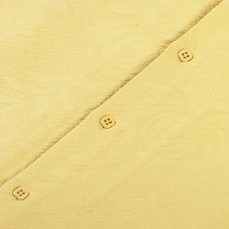 Portuguese Flannel Beach Resort Embroidered Flowers Shirt Yellow-3