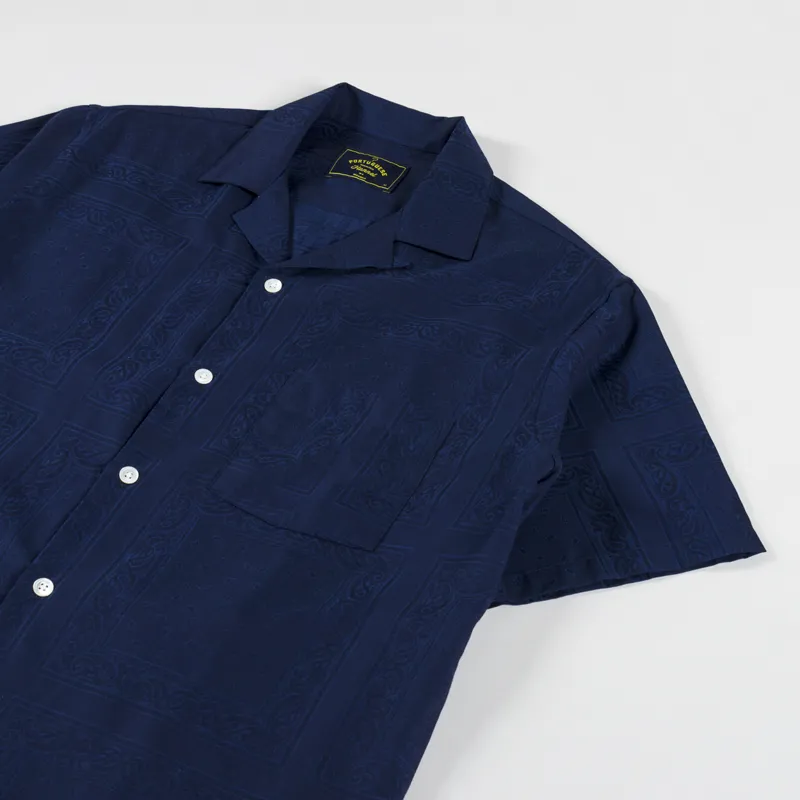 Portuguese Flannel Classic Paisley Shirt Navy-1