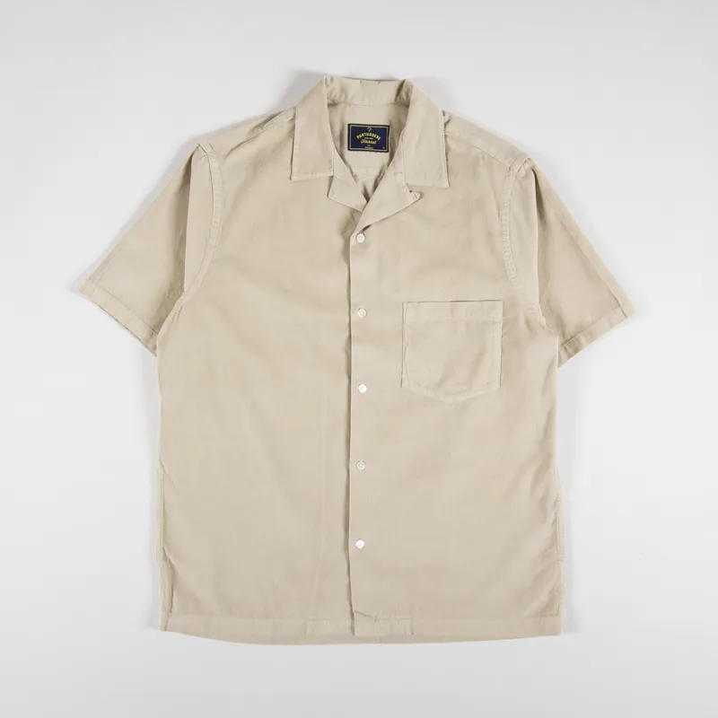 Portuguese Flannel Cord Camp Collar Shirt Cream