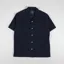 Portuguese Flannel Cord Camp Collar Shirt Navy