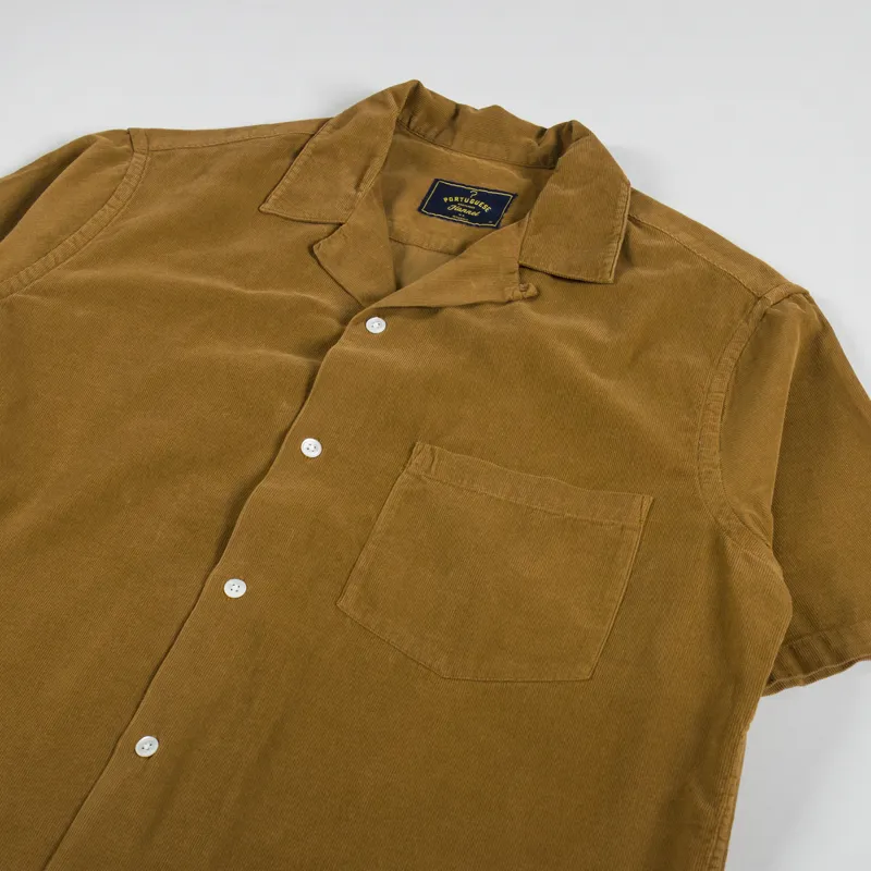 Portuguese Flannel Cord Camp Collar Shirt Prairie-1