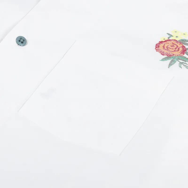 Portuguese Flannel Embroidery Bouquet Shirt White-2