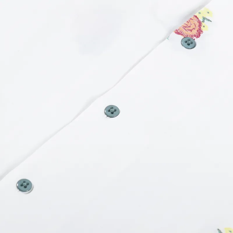 Portuguese Flannel Embroidery Bouquet Shirt White-3