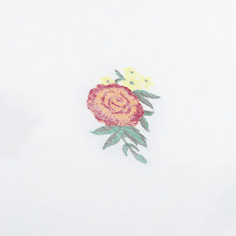 Portuguese Flannel Embroidery Bouquet Shirt White-4