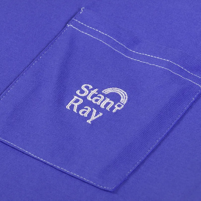Stan Ray Ray Bow Pocket T Shirt Blue Iris-2