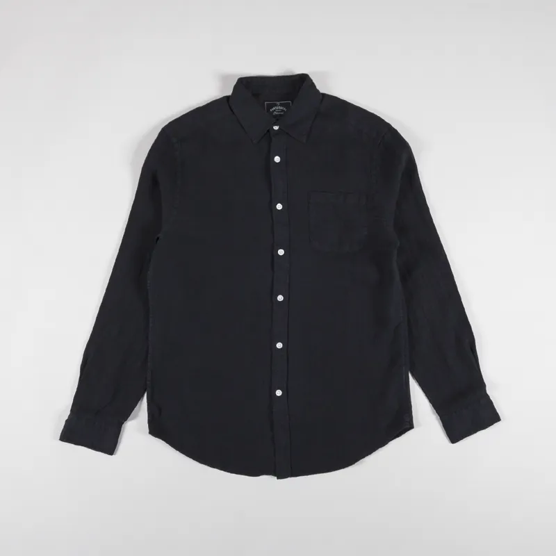 Portuguese Flannel Linen Shirt Black