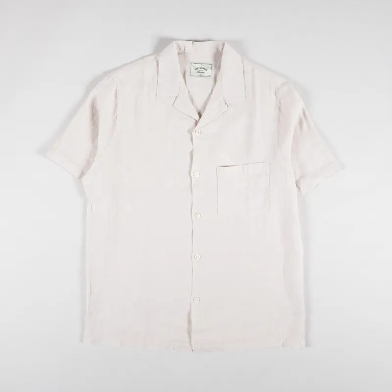 Portuguese Flannel Linen Camp Collar Shirt Raw