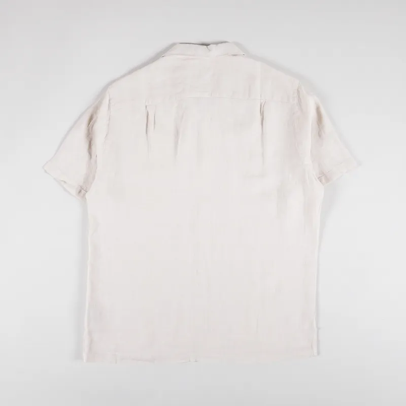 Portuguese Flannel Linen Camp Collar Shirt Raw-1